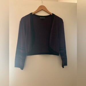 Purple and black shrug cardigan sweater